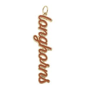 University of Texas Longhorns Script Enamel Logo Game Day Layering Charm